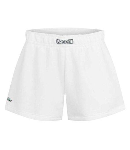 Womens/ladies Polycotton Plain Shorts White Lacoste