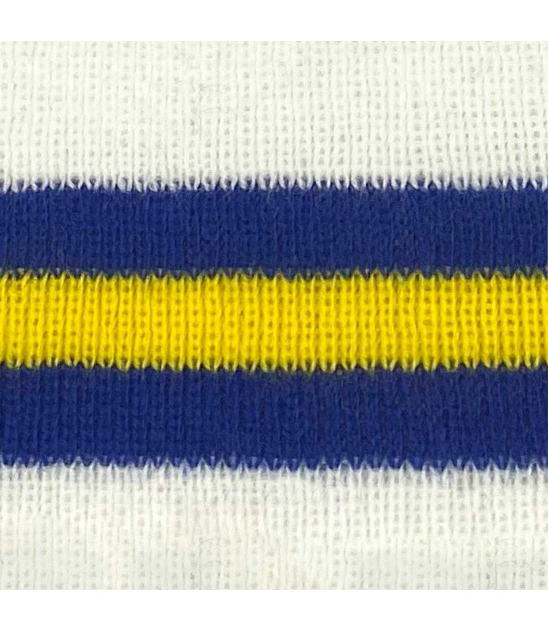 Norwich Retro Bobble Football Beanie White Blue Yellow Fan Originals-3