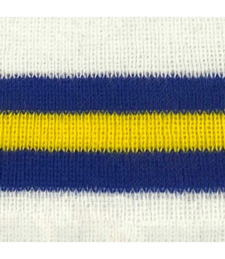 Norwich Retro Bobble Football Beanie White Blue Yellow Fan Originals