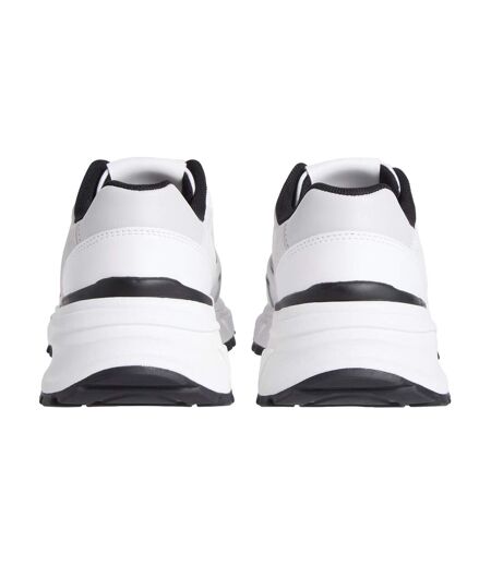 Womens/ladies Chunky Trainers White Black Calvin Klein