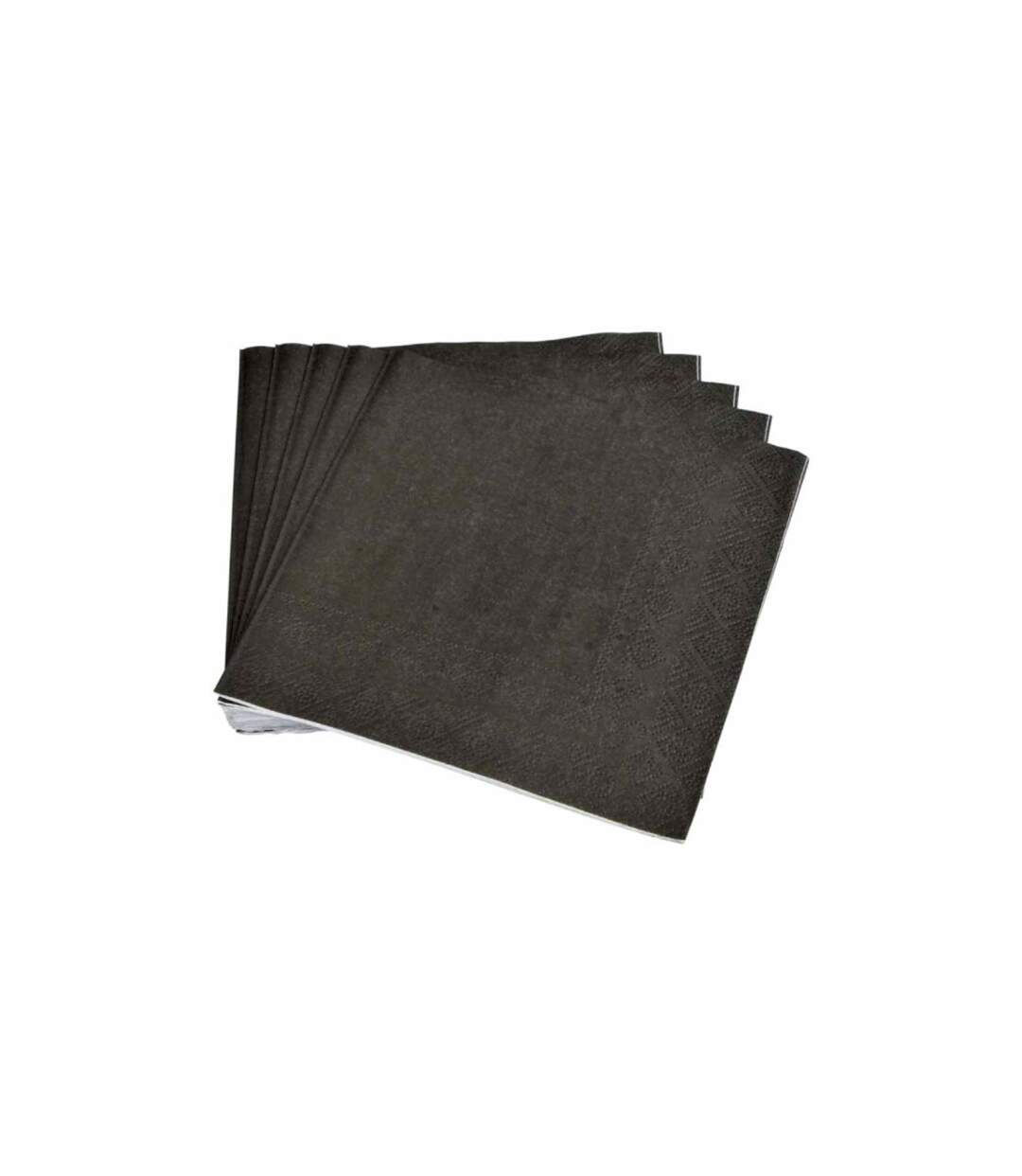 Lot de 20 Serviettes en Papier Vitamine 33x33cm Noir-1