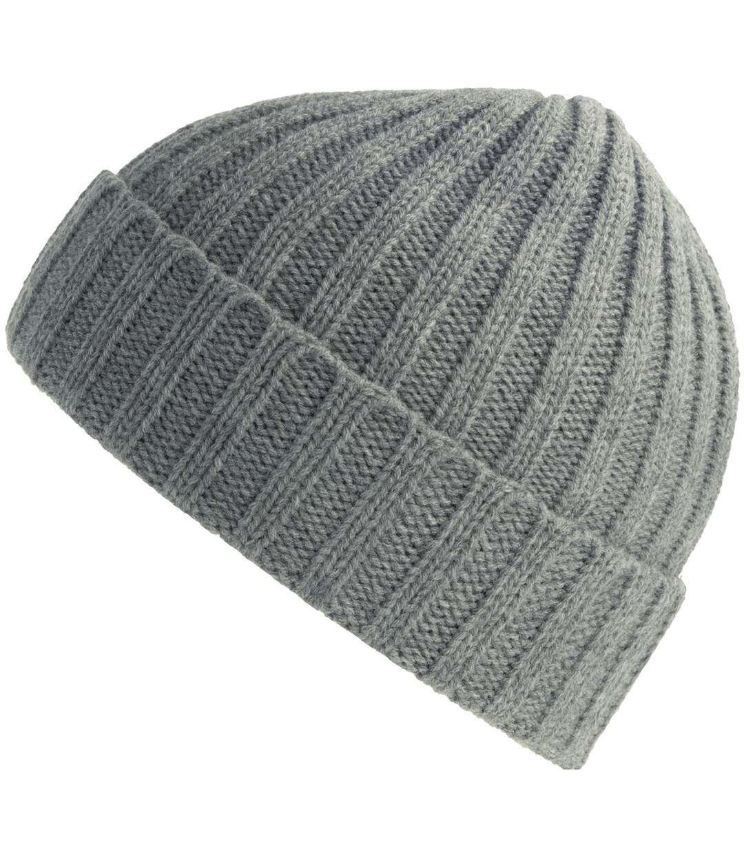Unisex Adult Shore Chunky Recycled Beanie Light Grey Melange Atlantis-1