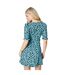 Womens/ladies v neck short-sleeved mini dress black/blue Dorothy Perkins-2