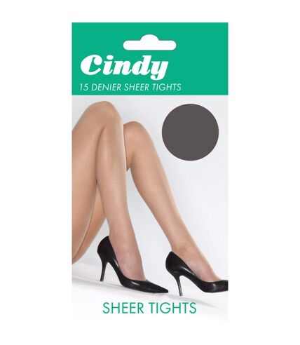 Cindy Womens/Ladies 15 Denier Sheer Tights (1 Pair) (Storm Gray)