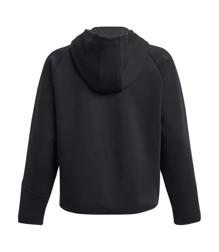 Womens/ladies Unstoppable Two Tone Sweat Jacket Black Under Armour