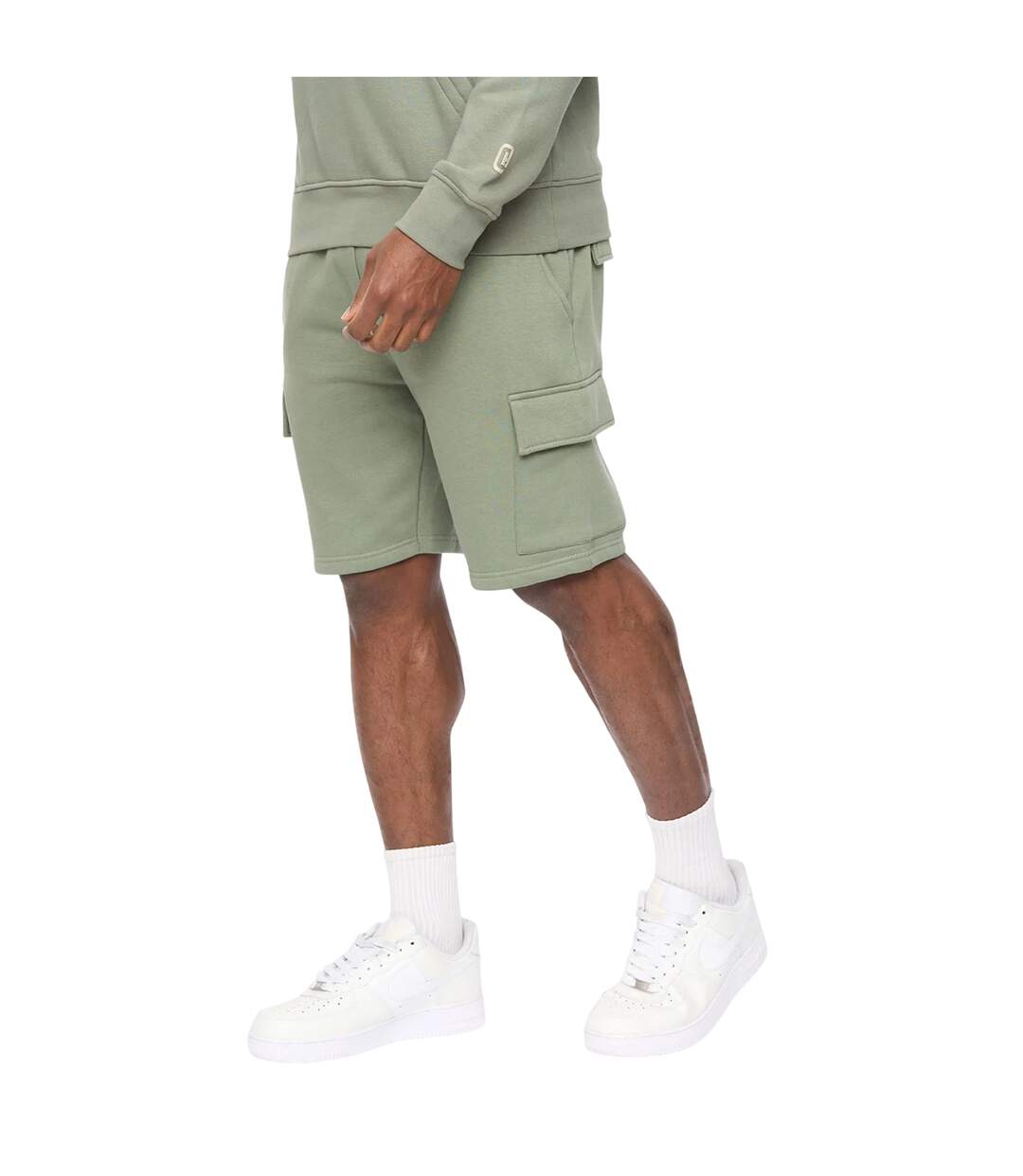 Mens Bardon Cargo Shorts Olive Crosshatch-3