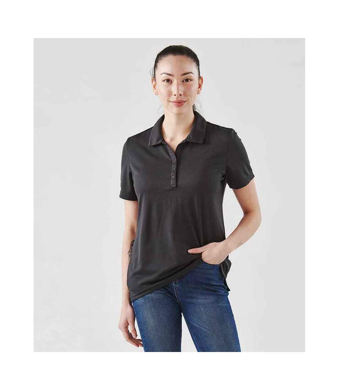 Polo treeline femme gris foncé Stormtech