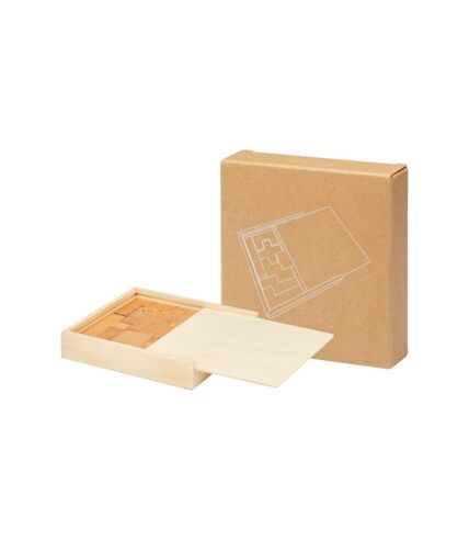 Wooden Plain Puzzle (Natural) (2.1cm x 11.6cm x 11.6cm) - UTPF4167