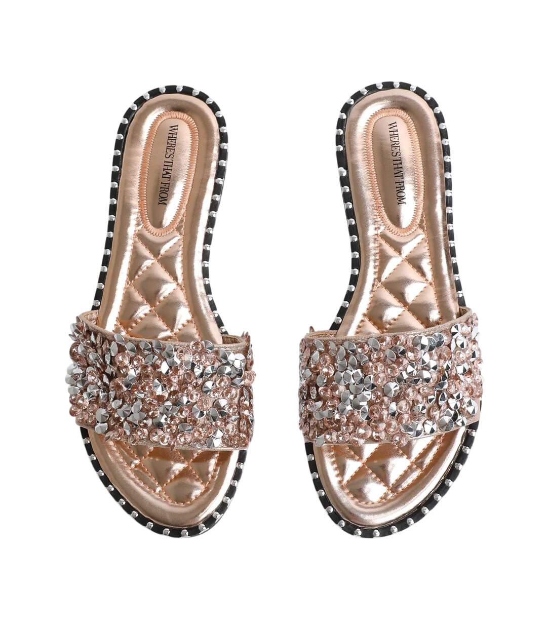 Claquettes Bella Femme Rose Doré Where´s That From-2