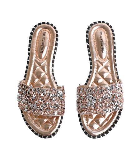 Claquettes Bella Femme Rose Doré Where´s That From