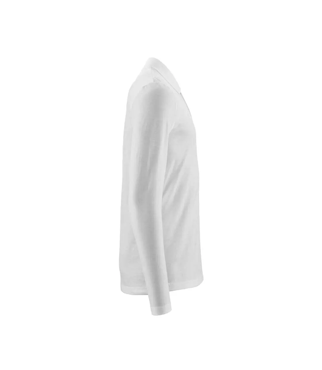 Mens Crossover Long-sleeved Polo Shirt White Mascot-4