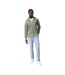 Unisex adult abisko recycled cotton full zip hoodie heather green Iqoniq-3