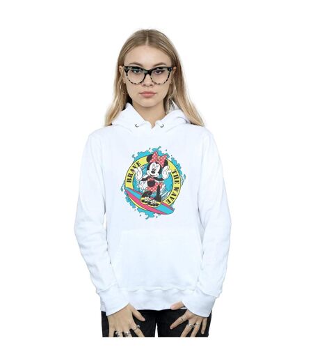 Disney - Sweat à capuche MINNIE MOUSE BRAVE THE WAVE - Femme (Blanc) - UTBI10984