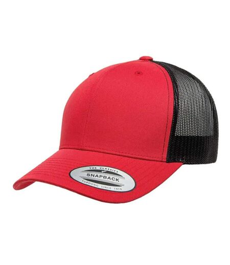 Flexfit - Casquette trucker RETRO - Adulte (Rouge / Noir) - UTRW8984