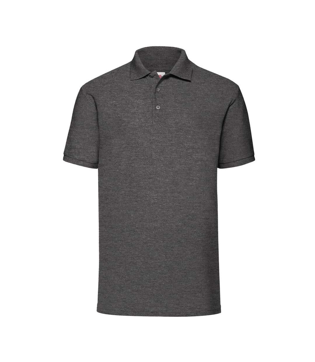 Fruit Of The Loom Mens 65/35 Pique Short Sleeve Polo Shirt (Dark Heather) - UTBC388-1