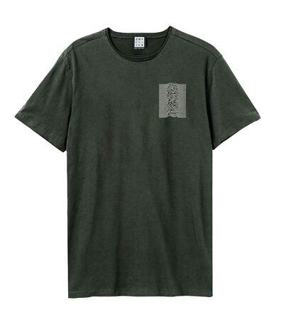 Unisex adult pulsar pocket tracklist joy division t-shirt charcoal Amplified