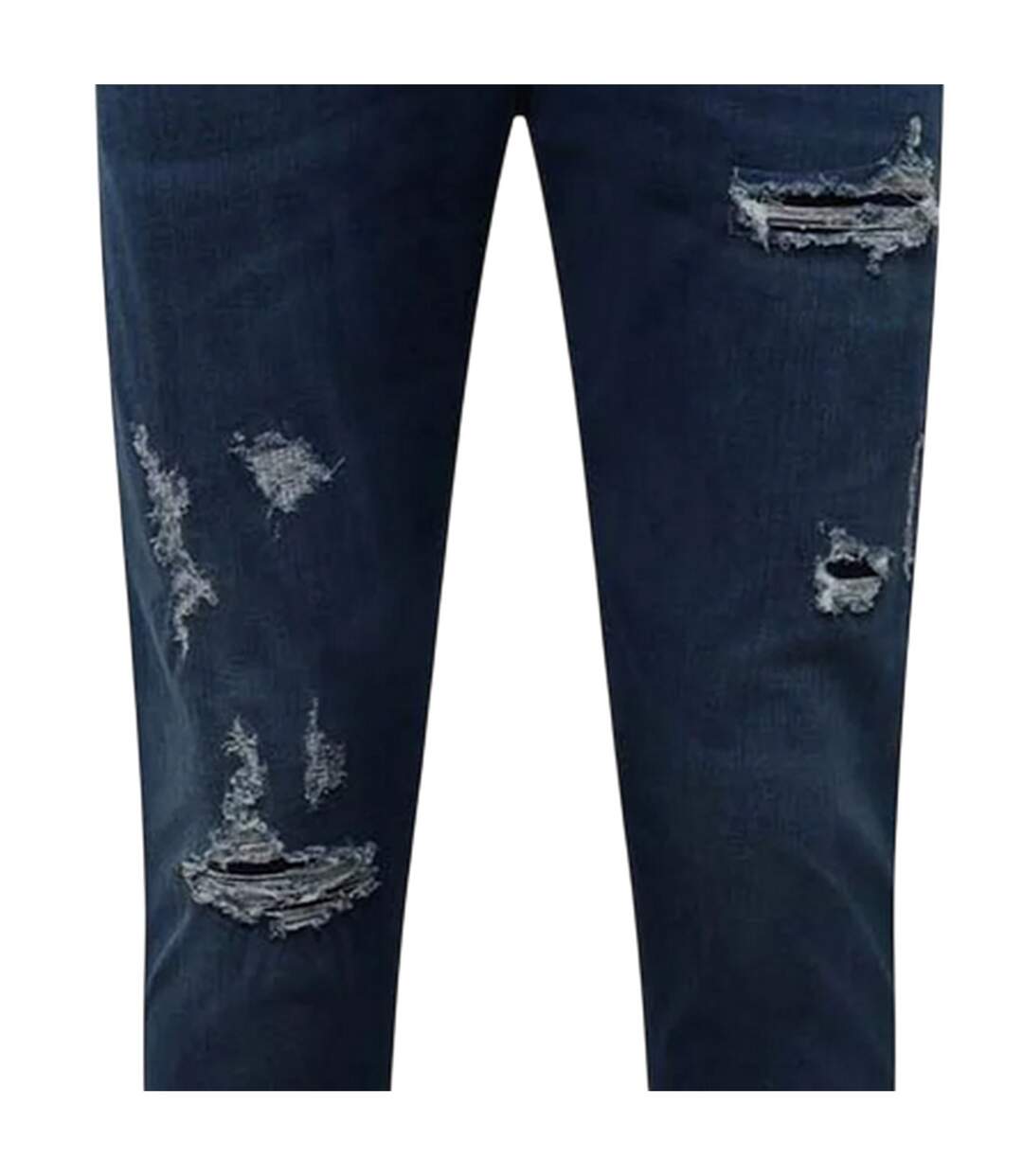 Mens Cotton Blend Ripped Slim Jeans Blue Replay-4