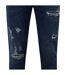 Mens Cotton Blend Ripped Slim Jeans Blue Replay-4