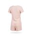 OZABI Pack 2 Pyjamas Femme, Col V Boutonné, Short Froufrou, Fleuri et Coeurs-3