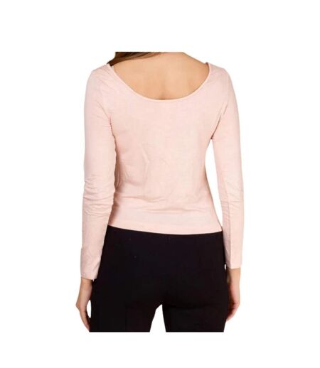 T-shirt Manches Longues Femme Rose Calvin Klein