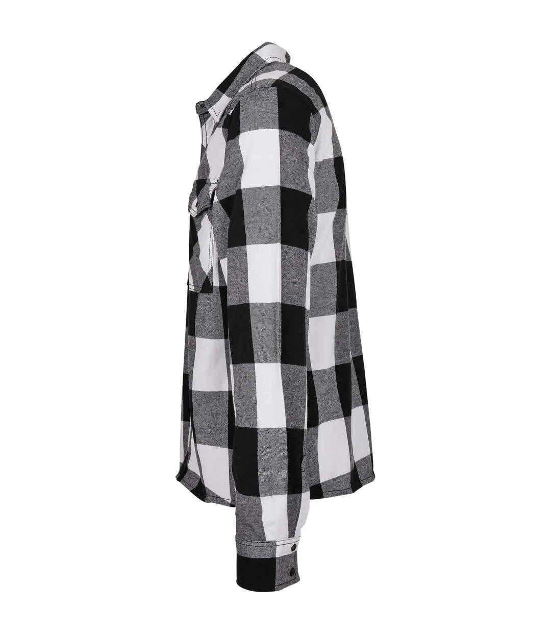 Chemise Motif/style À Carreaux Homme Noir Blanc Build Your Brand-3