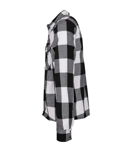 Chemise Motif/style À Carreaux Homme Noir Blanc Build Your Brand