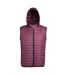 2786 Womens/Ladies Honeycomb Zip Up Hooded Vest (Mulberry)