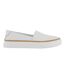 Womens/ladies Kameron Leather Slip-on Shoes White Toms-3