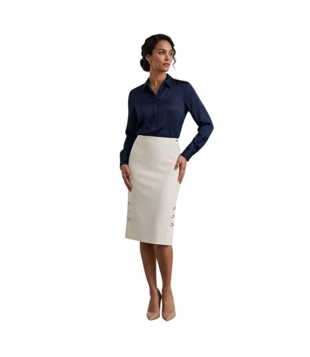 Jupe Mi-longue Motif/style Clouté Vevoka Femme Blanc Boss