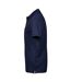 Mens luxury stretch pique polo shirt navy Tee Jays