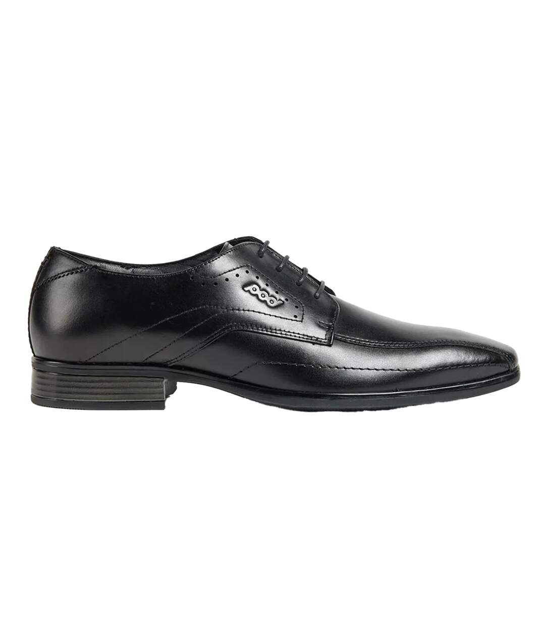 Mens Duke Leather Derby Shoes Black POD-3