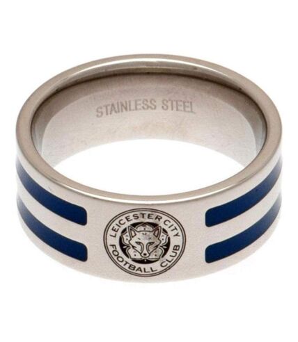 Leicester City FC Color Stripe Ring (Silver/Blue) (Small) - UTTA1671
