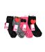 Chaussettes pour Femme Casa Socks Toucher Doux Pack de 4 Paires Coeur Noeud Abs