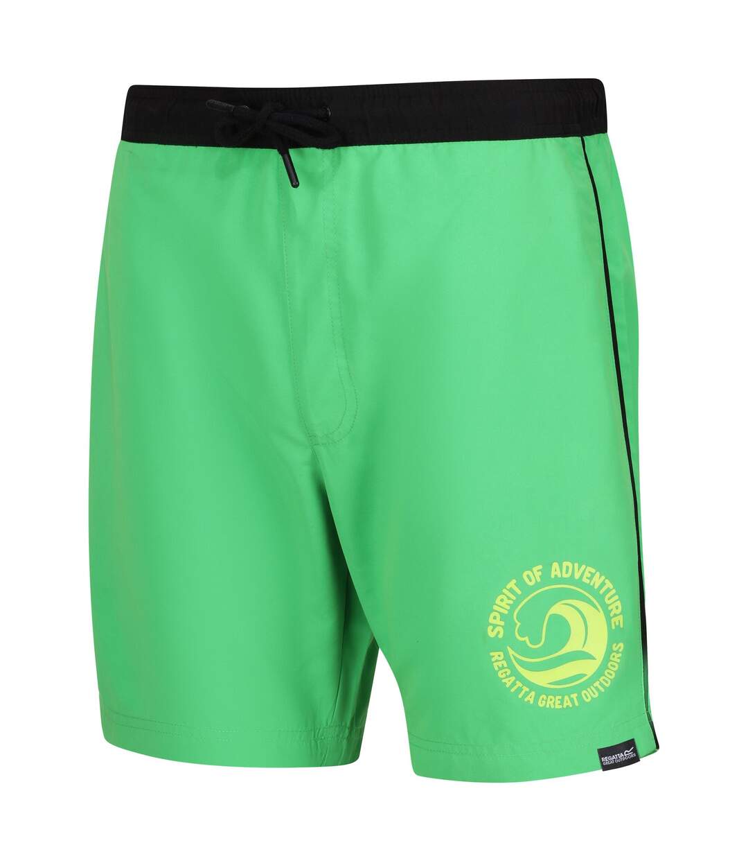 Short De Bain Bentham Homme Vert Clair Noir Regatta-4
