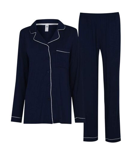 Ensemble De Pyjama Long Femme Bleu Marine Chelsea Peers