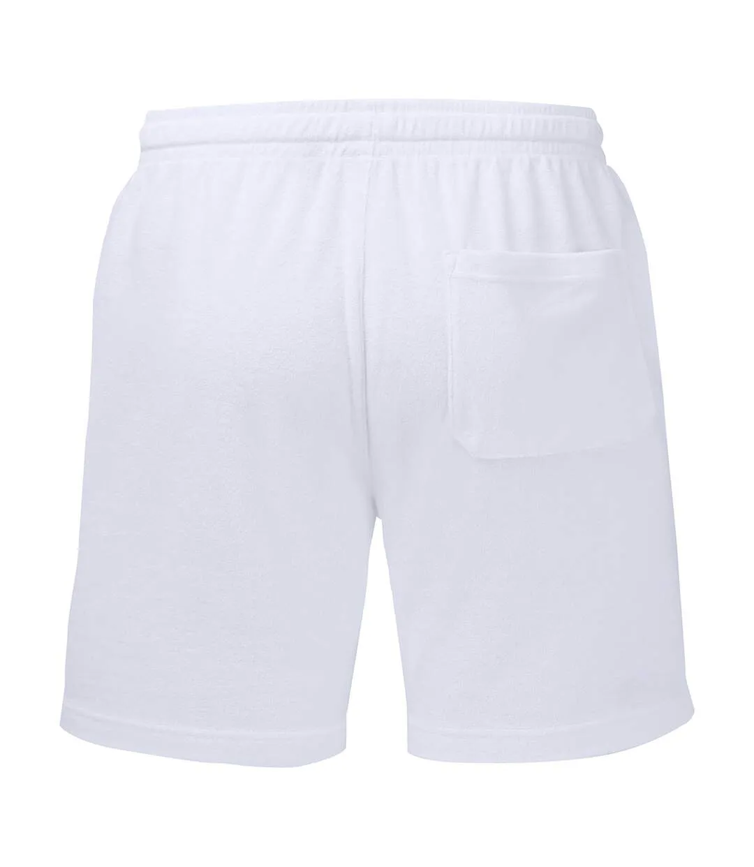 Mens Terrycloth Shorts White Wombat-2