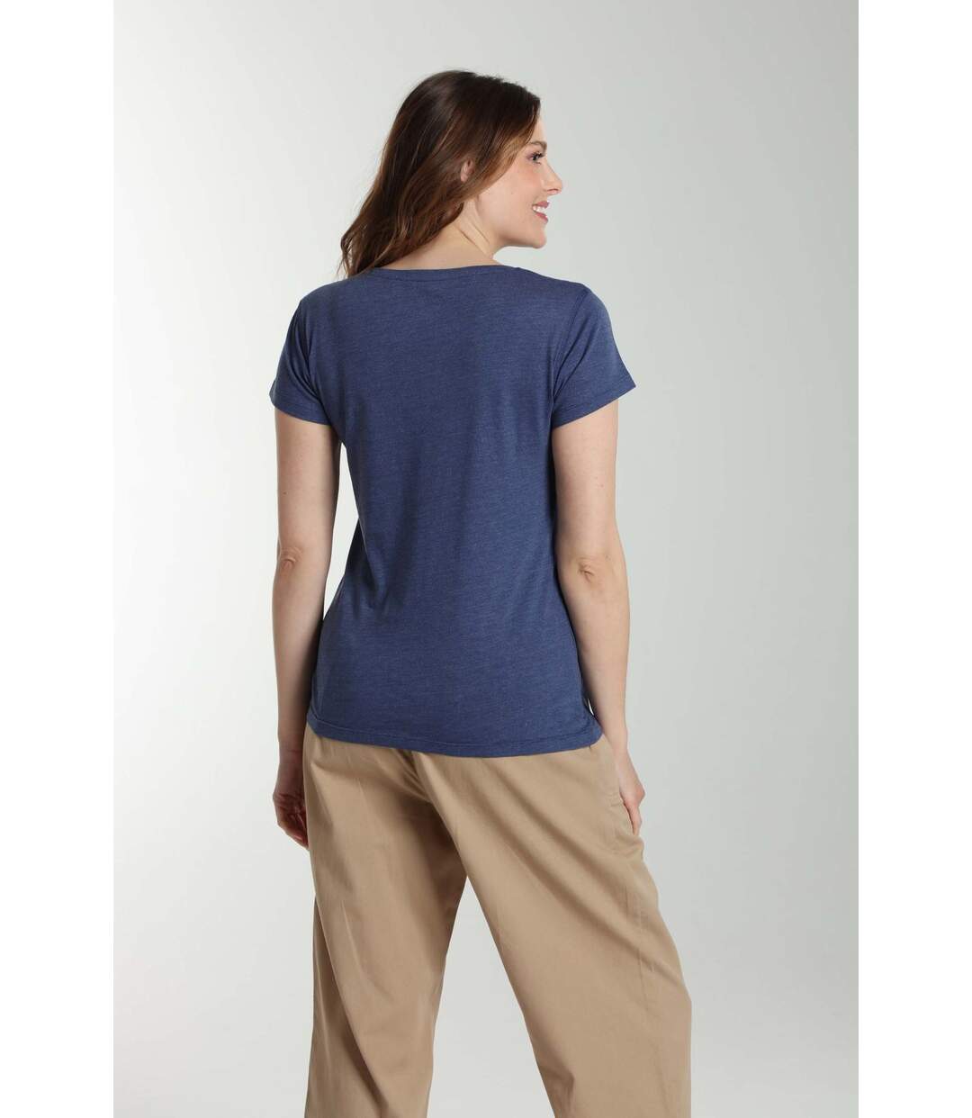 Tee shirt col rond manches courtes femme Marine Twilight  | Gerard Pasquier-4