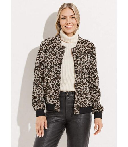 Blouson esprit bomber imprimé peau de bête