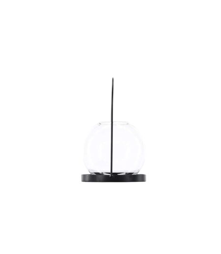 Lanterne Design en Verre Flora 14cm Noir