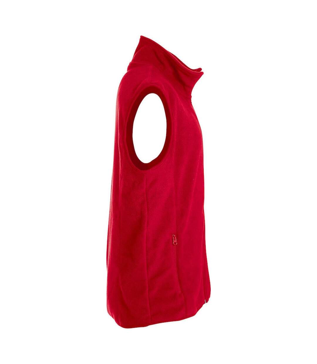 Unisex adult basic polar fleece vest top red Clique-4