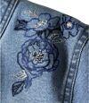 Strečová džínová bunda s květinovými výšivkami Atlas For Men