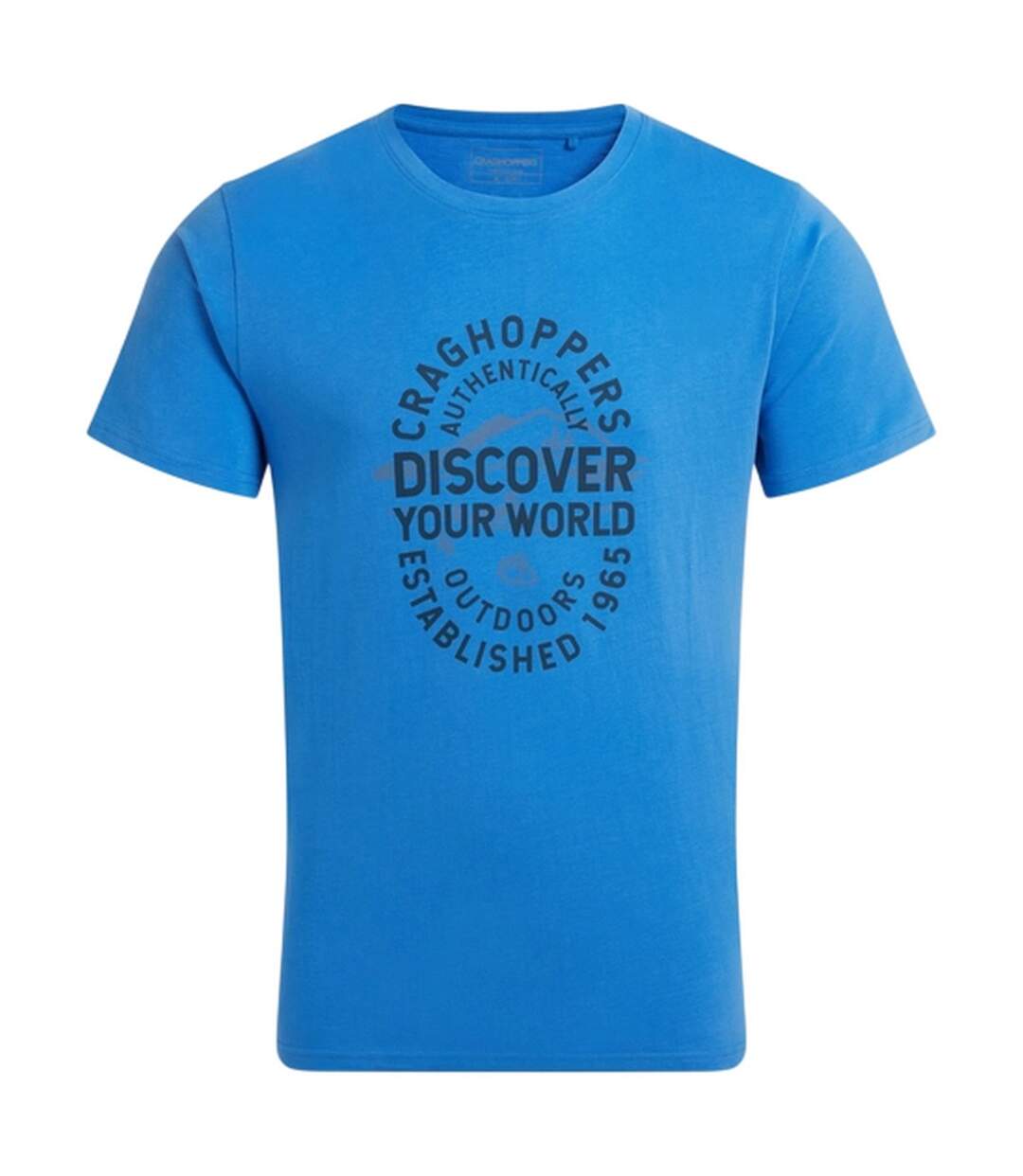 Mens Lucent Ii Slogan Short-sleeved T-shirt Sky Azure Craghoppers-2
