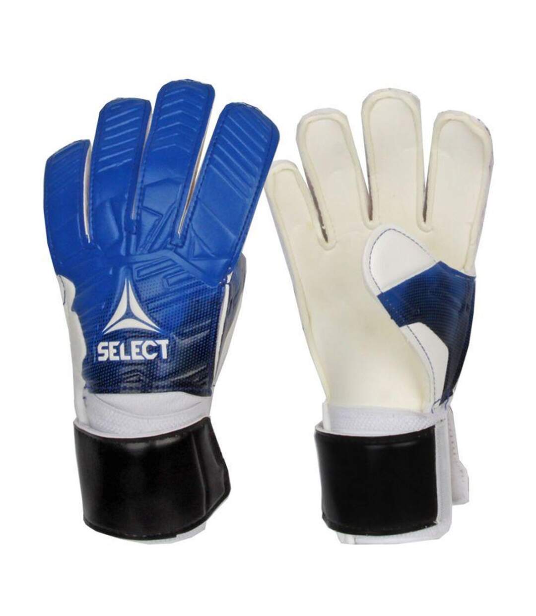 Childrens/kids Flexible Gripped Goalkeeper Gloves Blue Select-3