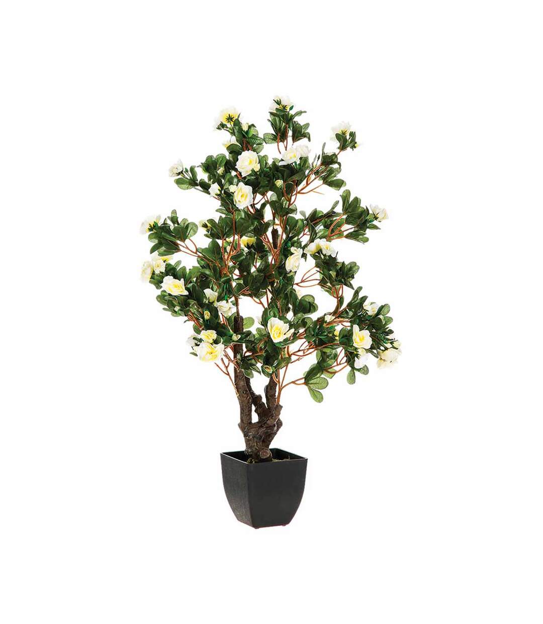 Azalée artificielle en pot - H. 81 cm - Blanc-1