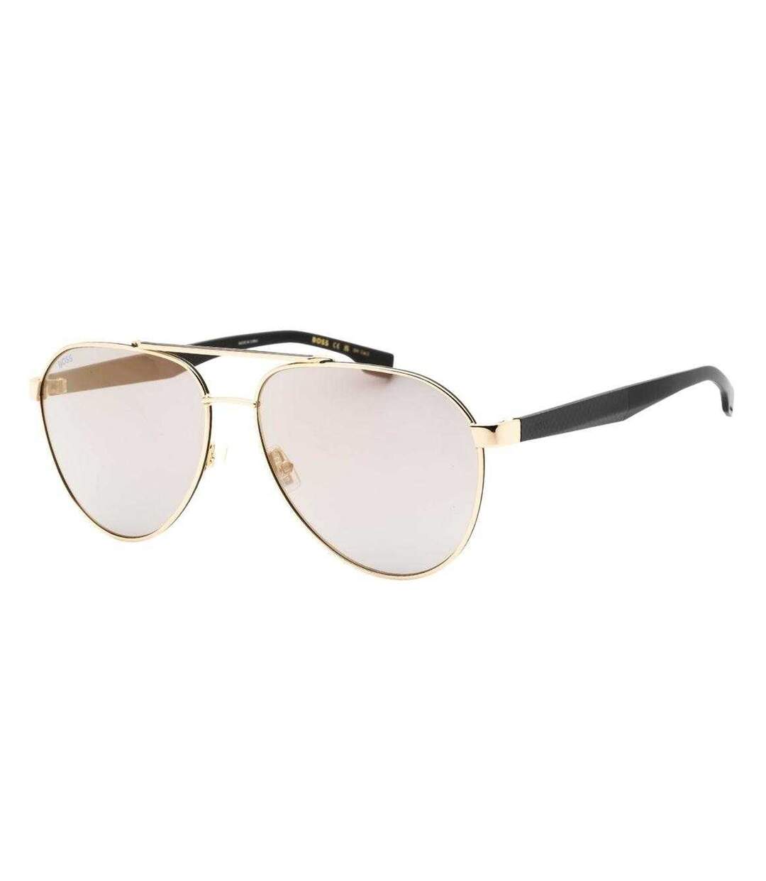 Lunettes De Soleil Motif/style Uni Homme Taille Unique Noir Jaune Or Hugo Boss-1