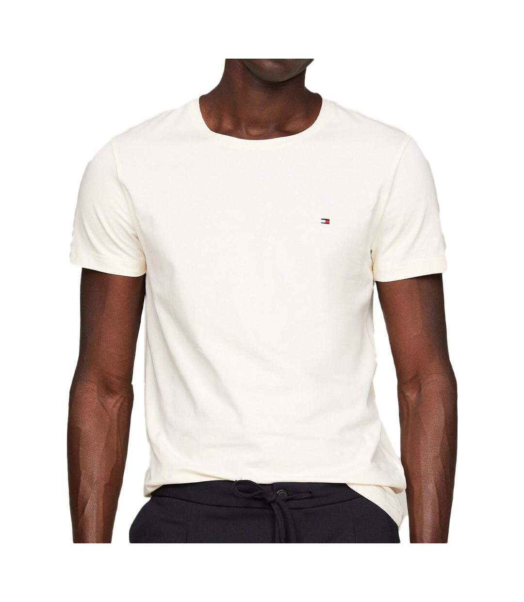 T-shirt Ecru Homme Tommy Hilfiger Slub - L-1