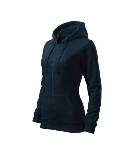 Sweat À Capuche Trendy Femme Bleu Marine Foncé Malfini
