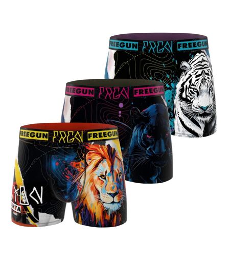 Lot de 3 boxers homme collection Pop Art Animals Freegun