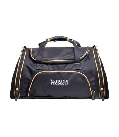 Supreme Products Pro Groom Leather Pad Duffle Bag (Black/Gold) (One Size)