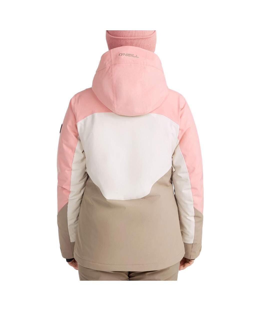 Veste de ski rose/taupe/blanc femme o'neill carbonite-2